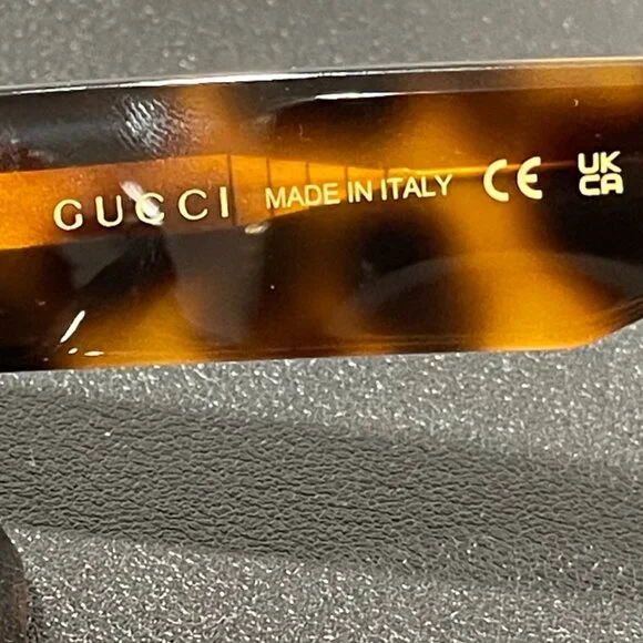 Gucci Women\'s Tortoise Sunglasses with Gucci Spellout on Arm (JB1398) Gucci Women main image 2